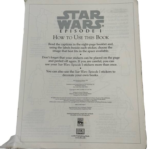The Ultimate Star Wars Episode 1 Sticker Picture Book 1999 Lucas Books - Picture 2 of 9